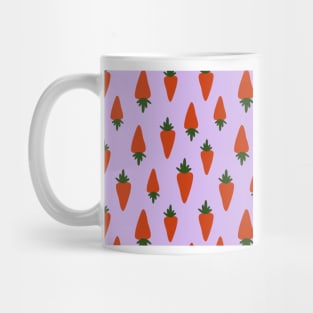 Carrot pattern in purple background Mug